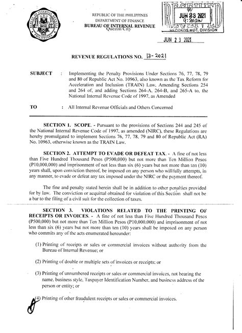 rr 7-2003|REPUBLIC OF THE PHILIPPINES DEPARTMENT OF FINANCE.